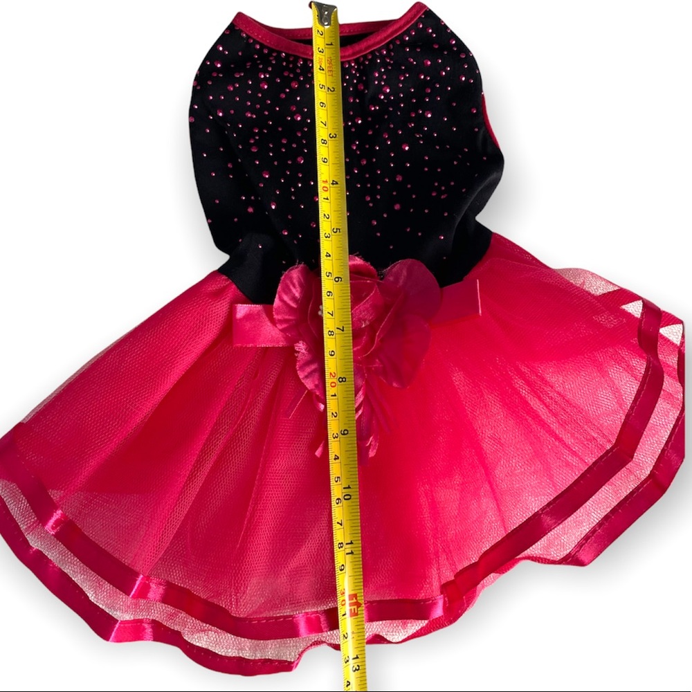 Dog Dress Black and Fuchsia. Size M - Picture 12 of 13